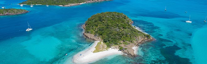 Grenadines Tobago Cays Plage de Baradal - Catlante