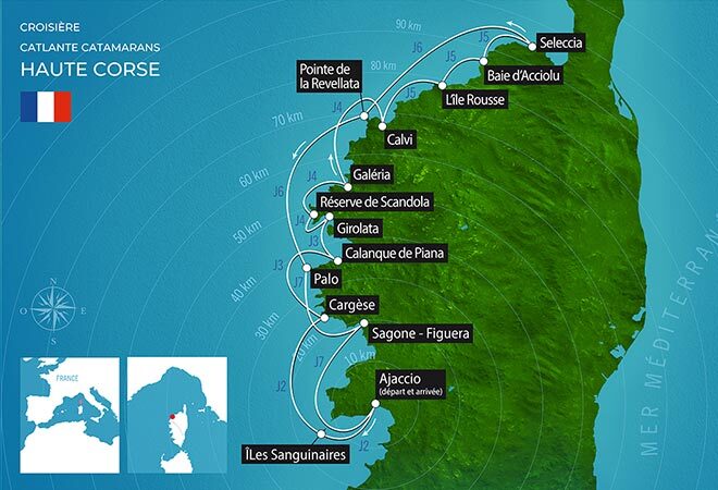 Carte Haute Corse Hover - Catlante